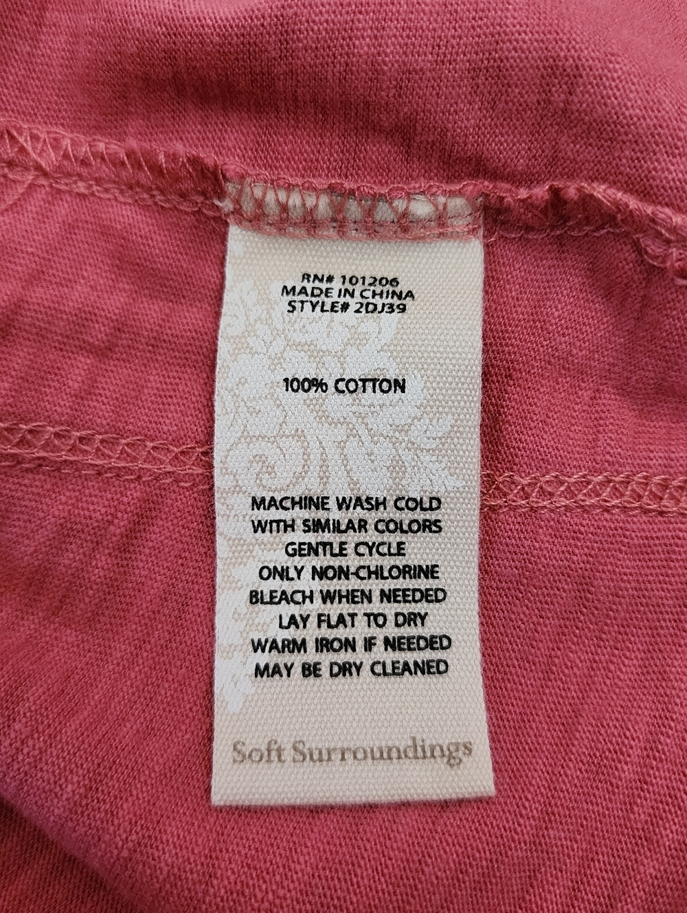 Soft Surroundings Delia Top Women's S Salmon Pink Sleeveless NEW - Picture 10 of 10